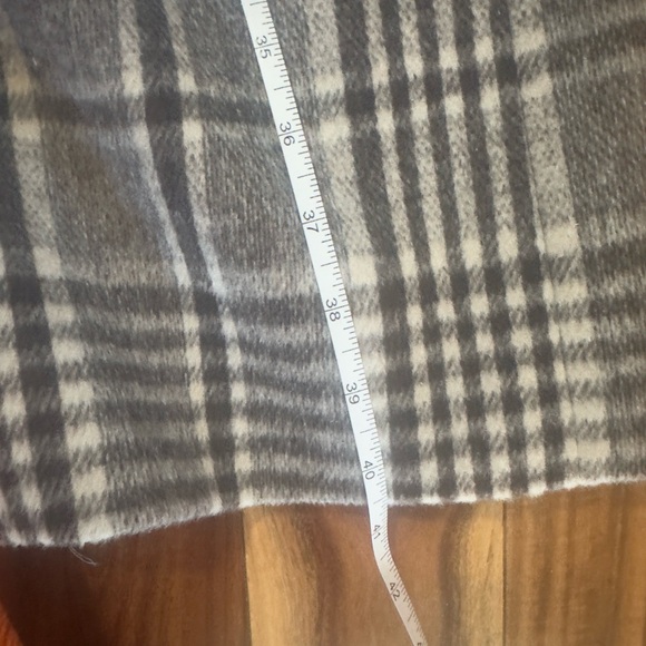 Men's Brown Plaid Double-Breasted Topcoat Size Large - Picture 8 of 8